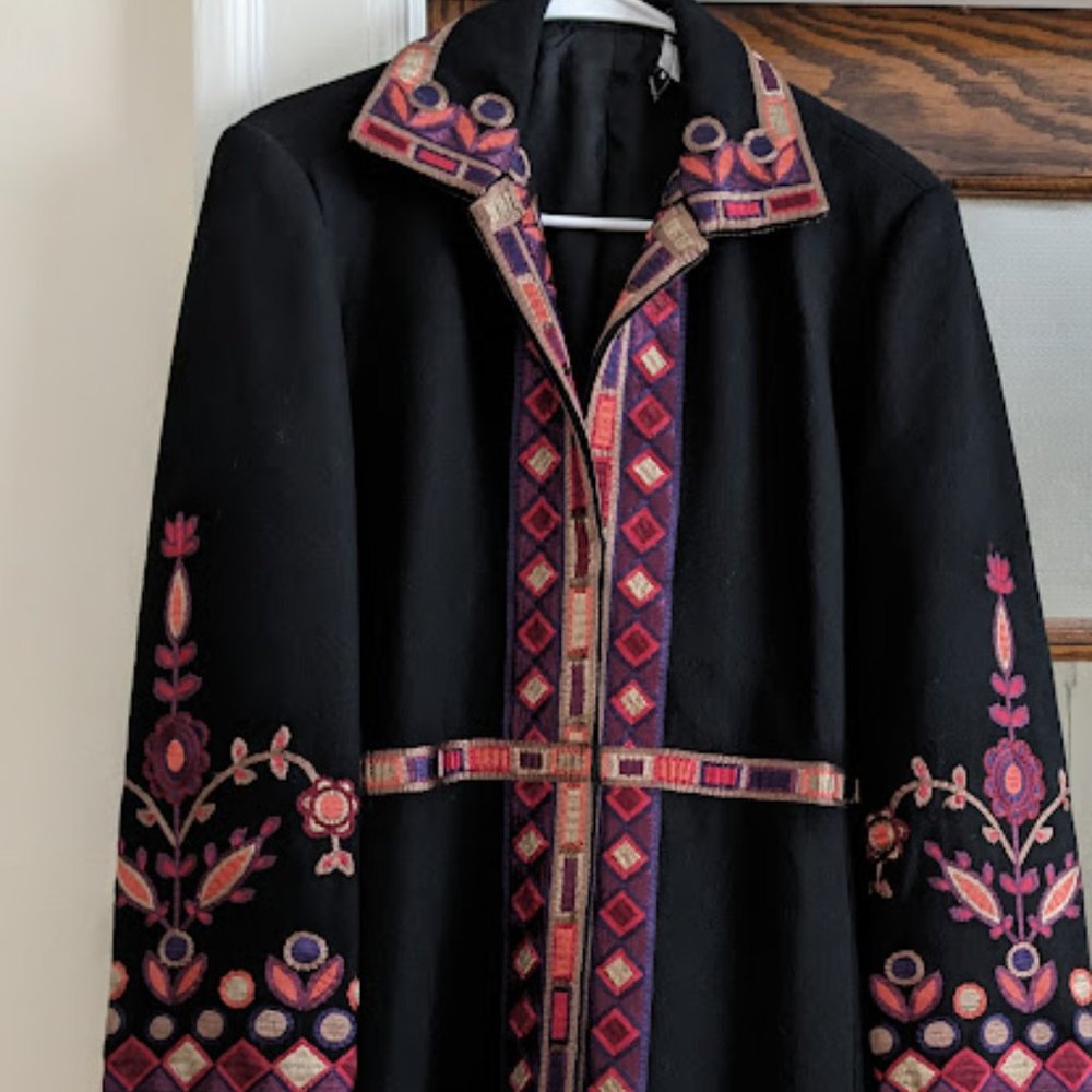 Nordic Jacket. 10P. Soft Wool Blend, Beautiful embroidery